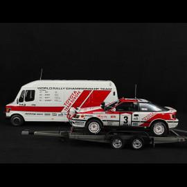 Set Rally Toyota Celica GT-Four ST165 n° 3 Winner Rally Safari 1990 avec Remorque 1/18 Ottomobile OT480