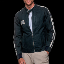 Carroll Shelby O'Shell Canvas-Jacke Marineblau / Weiße Streifen - Herren