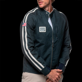 Carroll Shelby O'Shell Canvas-Jacke Marineblau / Weiße Streifen - Herren