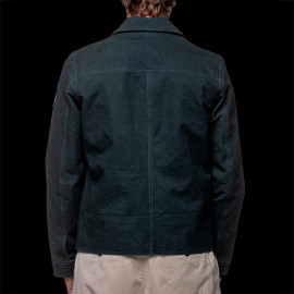 Carroll Shelby Snake Canvas Jacket Navy Blue / Ecru Stripes - Men