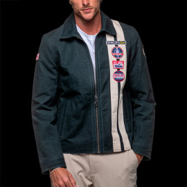 Carroll Shelby Snake Canvas-Jacke Marineblau / Ecru-Streifen - Herren