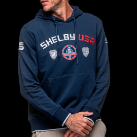 Carroll Shelby Mustang Hoodie Navy Blue - Men