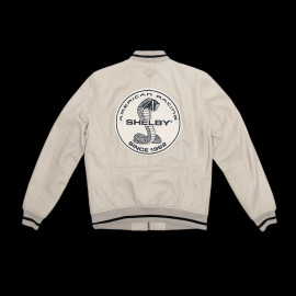 Carroll Shelby Leather Jacket Dallas Ecru - Men