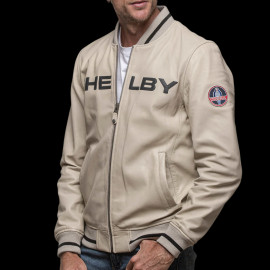 Carroll Shelby Lederjacke Dallas Ecru - Herren