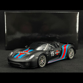 Porsche 918 Spyder n° 15 Weissach Package Martini 2013 Mattschwarz 1/18 Autoart 77929