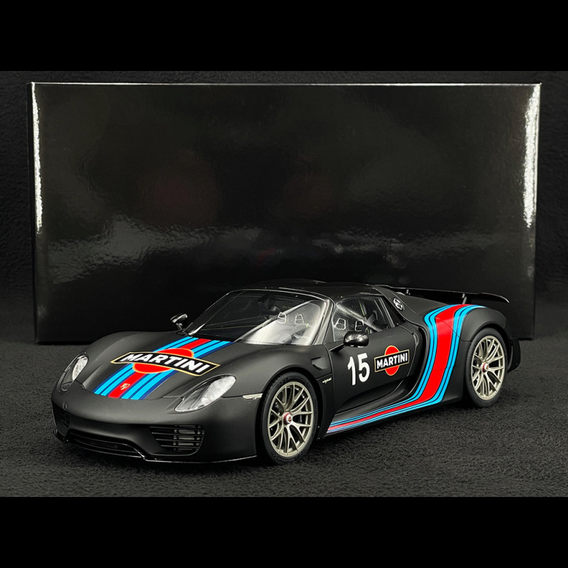 Porsche 918 Spyder n° 15 Weissach Package Martini 2013 Mattschwarz 1/18 Autoart 77929
