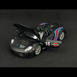 Porsche 918 Spyder n° 15 Weissach Package Martini 2013 Mattschwarz 1/18 Autoart 77929