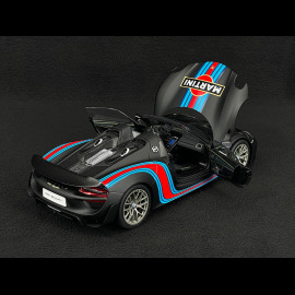 Porsche 918 Spyder n° 15 Weissach Package Martini 2013 Matte Black 1/18 Autoart 77929