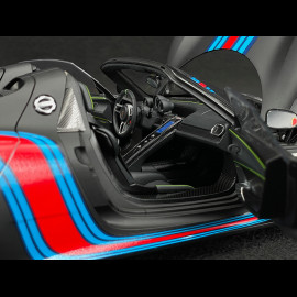 Porsche 918 Spyder n° 15 Weissach Package Martini 2013 Matte Black 1/18 Autoart 77929