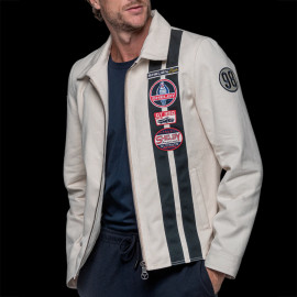Carroll Shelby Snake Canvas-Jacke Ecru / Marineblaue Streifen - Herren