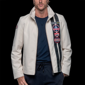 Carroll Shelby Snake Canvas Jacket Ecru / Navy Blue Stripes - Men