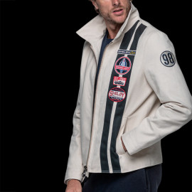 Carroll Shelby Snake Canvas Jacket Ecru / Navy Blue Stripes - Men
