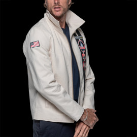 Carroll Shelby Snake Canvas-Jacke Ecru / Marineblaue Streifen - Herren
