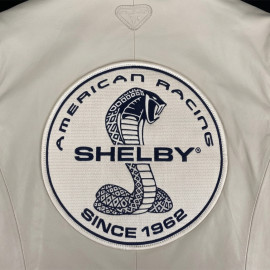 Carroll Shelby Leather Jacket Dallas Ecru - Men