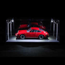 Miniature Display Case 1/18 Silver LED Lighting 189922