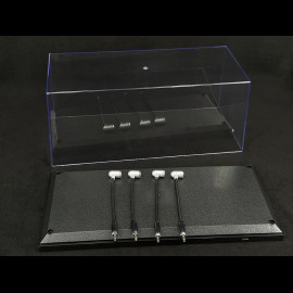 Miniatur-Vitrinen-Set 1/18 Schwarze LED-Beleuchtung 189910