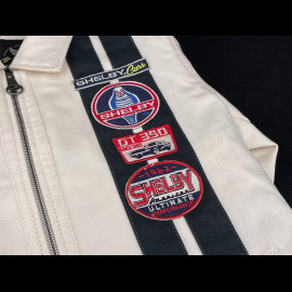 Carroll Shelby Snake Canvas Jacket Ecru / Navy Blue Stripes - Men
