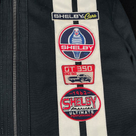 Carroll Shelby Snake Canvas Jacket Navy Blue / Ecru Stripes - Men