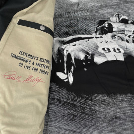 Carroll Shelby Snake Canvas-Jacke Marineblau / Ecru-Streifen - Herren