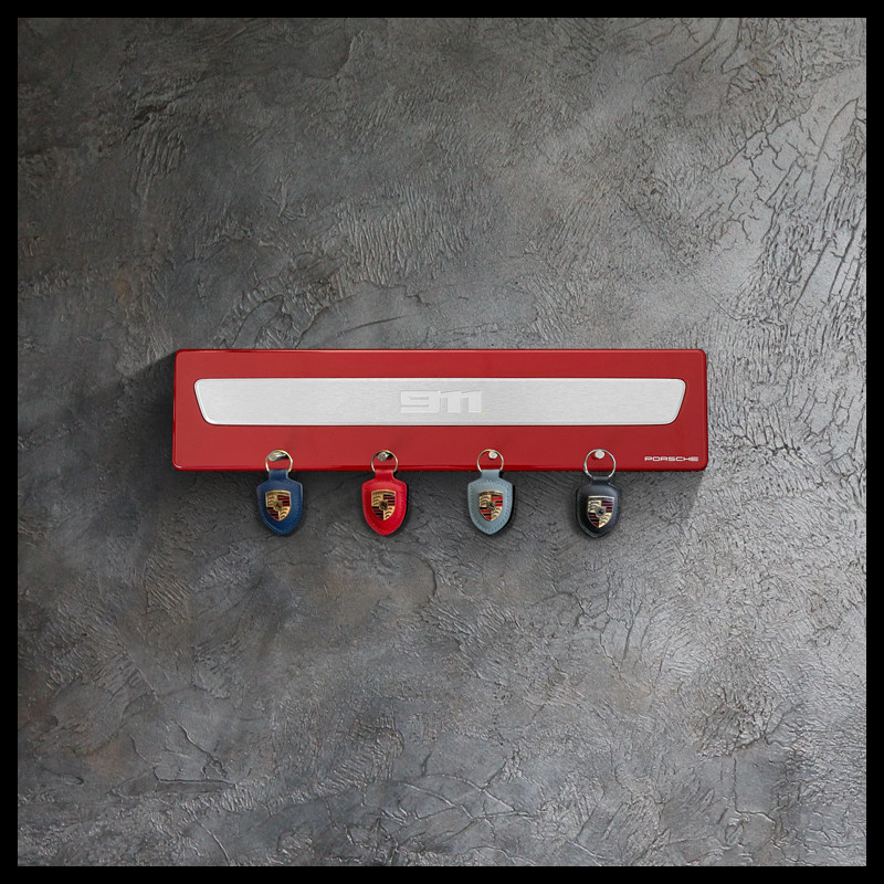 Large Porsche 911 Key Holder Carmin Red WAP0506030TSBR