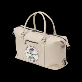 Carroll Shelby Travel Bag Big D 48H in Leather Sheep Crown Ecru