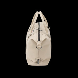 Carroll Shelby Travel Bag Big D 48H in Leather Sheep Crown Ecru