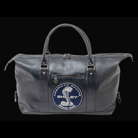 Carroll Shelby Reisetasche Big D 48H aus Leder Sheep Crown Marineblau