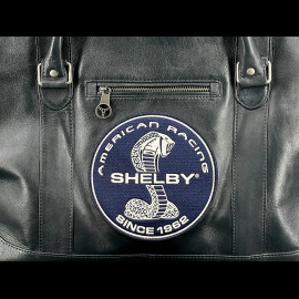 Carroll Shelby Travel Bag Big D 48H in Leather Sheep Crown Navy Blue