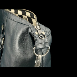 Carroll Shelby Reisetasche Big D 48H aus Leder Sheep Crown Marineblau