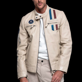 Steve McQueen Lederjacke x 24h Le Mans Austin Ecru 28075-E - Herren
