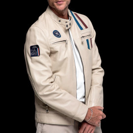 Steve McQueen Leather Jacket x 24h Le Mans Austin Ecru 28075-E - Men