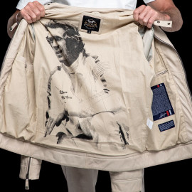 Steve McQueen Leather Jacket x 24h Le Mans Austin Ecru 28075-E - Men