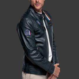 Steve McQueen Lederjacke x 24h Le Mans Austin Marineblau 28075-N - Herren