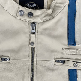 Steve McQueen Lederjacke x 24h Le Mans Austin Ecru 28075-E - Herren