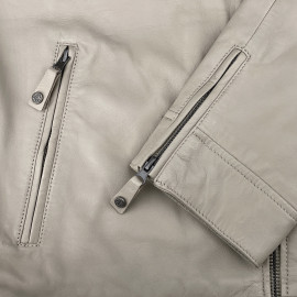 Steve McQueen Lederjacke x 24h Le Mans Austin Ecru 28075-E - Herren