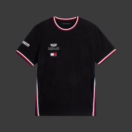 Cadillac T-Shirt F1 Team x Tommy Hilfiger mit Dreifarbigen Zierstreifen 2026 Schwarz MN0MN00076BDS - Unisex