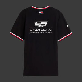 Cadillac T-Shirt F1 Team x Tommy Hilfiger mit Dreifarbigen Zierstreifen 2026 Schwarz MN0MN00076BDS - Unisex