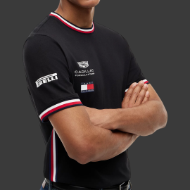 Cadillac T-Shirt F1 Team x Tommy Hilfiger with Tricolor Trim 2026 Black MN0MN00076BDS - Unisex