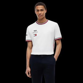 Cadillac T-Shirt F1 Team x Tommy Hilfiger with Tricolor Trim 2026 White MN0MN00076YBR - Unisex