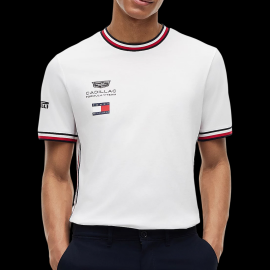 Cadillac T-Shirt F1 Team x Tommy Hilfiger with Tricolor Trim 2026 White MN0MN00076YBR - Unisex