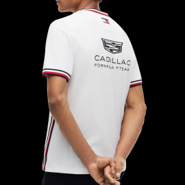 Cadillac T-Shirt F1 Team x Tommy Hilfiger with Tricolor Trim 2026 White MN0MN00076YBR - Unisex