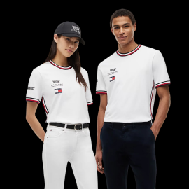 Cadillac T-Shirt F1 Team x Tommy Hilfiger with Tricolor Trim 2026 White MN0MN00076YBR - Unisex