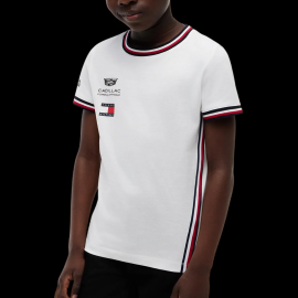 Cadillac T-Shirt F1 Team x Tommy Hilfiger 2026 with Tricolor Trim White KS0KS00787YBR - Kid