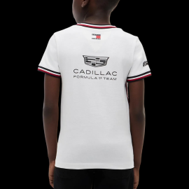Cadillac T-Shirt F1 Team x Tommy Hilfiger 2026 with Tricolor Trim White KS0KS00787YBR - Kid