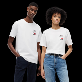 Cadillac T-Shirt F1 Team x Tommy Hilfiger Logos 2026 Weiß MN0MN00082YBR - Unisex