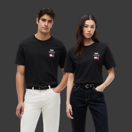 Cadillac T-Shirt F1 Team x Tommy Hilfiger Logos 2026 Schwarz MN0MN00082BDS - Unisex