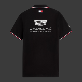 Cadillac Poloshirt F1 Team x Tommy Hilfiger 2026 mit Dreifarbigen Zierstreifen Schwarz MN0MN00072BDS - Unisex