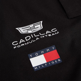 Cadillac Poloshirt F1 Team x Tommy Hilfiger 2026 mit Dreifarbigen Zierstreifen Schwarz MN0MN00072BDS - Unisex