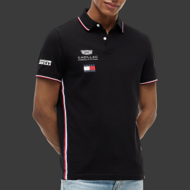 Cadillac Polo Shirt F1 Team x Tommy Hilfiger 2026 with Tricolor Trim Black MN0MN00072BDS - Unisex