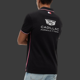 Cadillac Polo Shirt F1 Team x Tommy Hilfiger 2026 with Tricolor Trim Black MN0MN00072BDS - Unisex